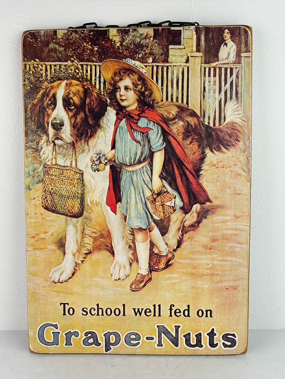 Vintage 1970’s Grape Nuts Wood Plaque
